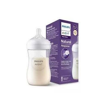 Philips Avent Natural Response 1+ Ay 260 ml Doğal Tepkili Antikolik PP Biberon