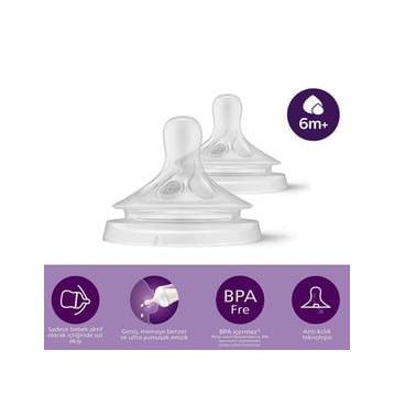 Philips Avent No 6 6+ Ay Natural Response 2 Adet Biberon Emziği