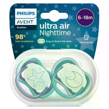 Philips Avent SCF376/13 Ultra Air 6-18 Ay 2'li Erkek Gece Emzik