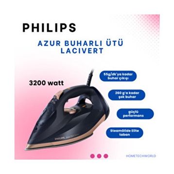Philips Azur Advanced Series 3200 W Lacivert Buharlı Ütü