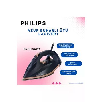 Philips Azur Advanced Series 3200 W Lacivert Buharlı Ütü
