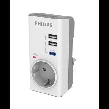 Philips CHP8010W/10 380 Joules PD 20 W Beyaz Akım Korumalı Priz