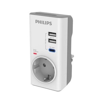 Philips CHP8010W/10 380 Joules PD 20 W Beyaz Akım Korumalı Priz