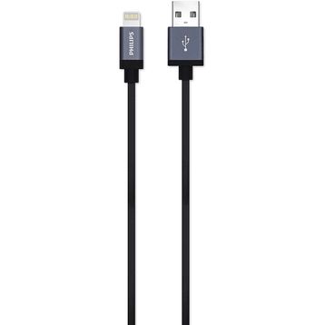 Philips DLC2508F Siyah 1.2 m Elastik MFI Lisanslı Lightning Kablo