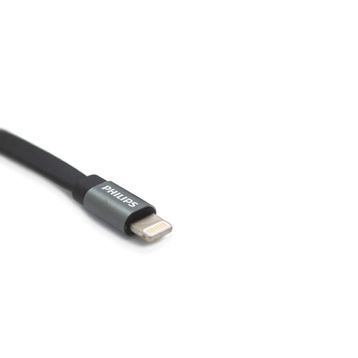 Philips DLC2508F Siyah 1.2 m Elastik MFI Lisanslı Lightning Kablo