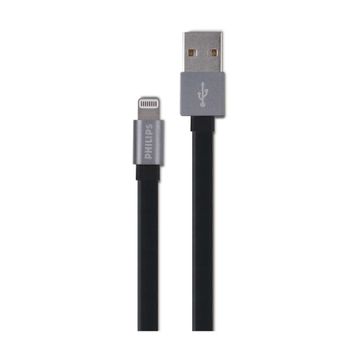 Philips DLC2508F Siyah 1.2 m Elastik MFI Lisanslı Lightning Kablo