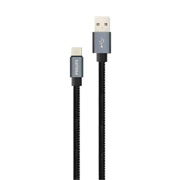 Philips DLC2528B Type-C Deri Şarj ve Data Kablosu