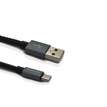 Philips DLC2528B Type-C Deri Şarj ve Data Kablosu