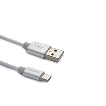 Philips DLC2528M Gri 1.2 m Elastik Type-C Kablo
