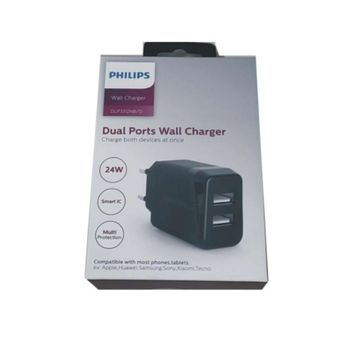 Philips DLP3312NB/51 24W 2.4A Çift USB Akıllı Şarj Cihazı