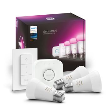 Philips HUEWCA 9-75W E27 Bluetooth Özellikli Renkli Akıllı 3'lü Başlangıç Seti Ampul