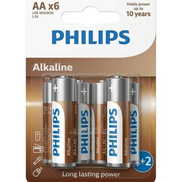 Philips Longlife LR6 AA 6'lı Alkalin Kalem Pil
