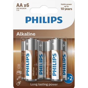 Philips Longlife LR6 AA 6'lı Alkalin Kalem Pil