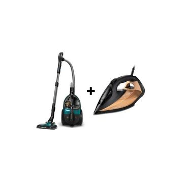 Philips Marathon Ultimate XB9185/07 Toz Torbasız Süpürge + Azur 7000 Serisi DST7040/80 Buharlı Ütü