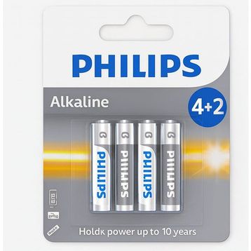 Philips Mignon LR03 AAA 6'lı Alkalin İnce Kalem Pil