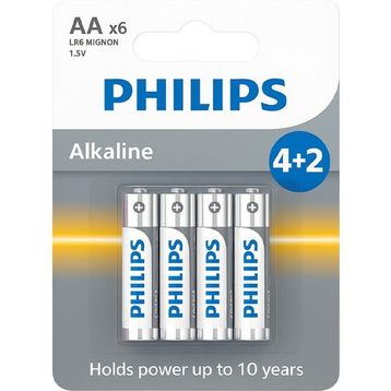 Philips Mignon LR6 AA 6'lı Alkalin Kalem Pil