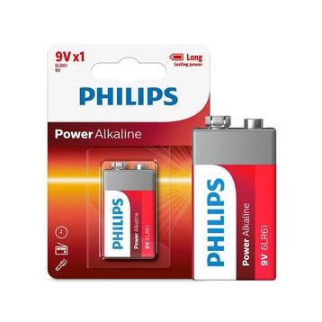 Philips Power 6LR61 Tekli 9V Alkalin Pil