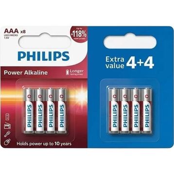 Philips Power LR03 AAA 8'li Alkalin İnce Kalem Pil