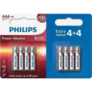 Philips Power LR03 AAA 8'li Alkalin İnce Kalem Pil