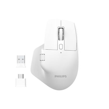 Philips SPK7858 Beyaz Optik Şarjlı Sessiz Kablosuz Mouse