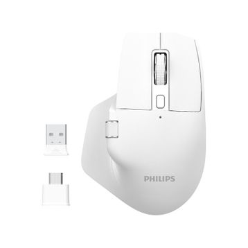 Philips SPK7858 Beyaz Optik Şarjlı Sessiz Kablosuz Mouse