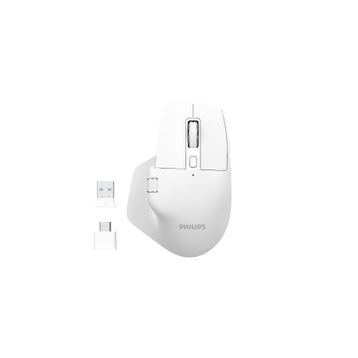Philips SPK7858 Beyaz Optik Şarjlı Sessiz Kablosuz Mouse