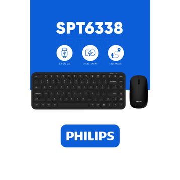 Philips SPT6338 Siyah Kablosuz Q Klavye Mouse Seti