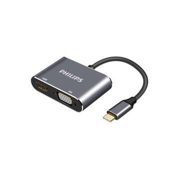 Philips SWV6021/00 USB-C HDMI ve VGA Adaptör