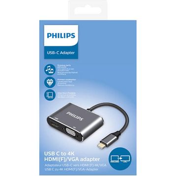 Philips SWV6021/00 USB-C HDMI ve VGA Adaptör