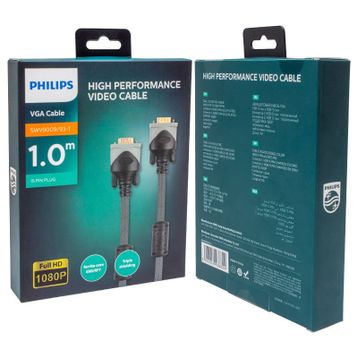 Philips SWV9009/93-1 15 Pin Erkek Erkek Filtreli 1 Metre Vga Kutulu Kablo