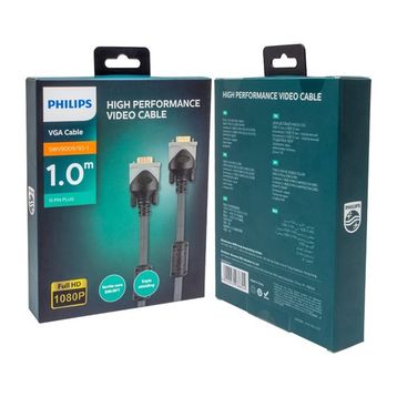 Philips SWV9009/93-1 15 Pin Erkek Erkek Filtreli 1 Metre Vga Kutulu Kablo