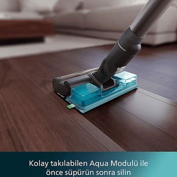 Philips XC7057/01 Aqua Plus 7000 Islak Kuru Şarjlı Dikey Süpürge