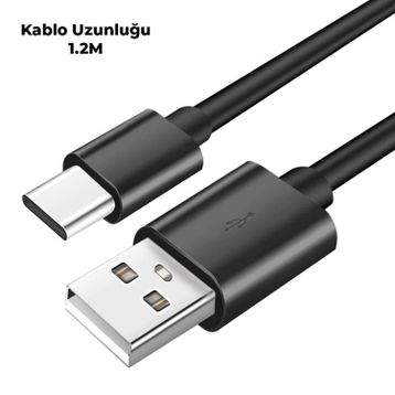 Philips Xiaomi Black Shark 4 Uyumlu 5A 45W UsbA to Type-C 1.2 mt Siyah Hızlı Şarj ve Data Kablosu