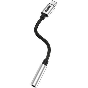 Phixi Basic CA111 Metal Başlıklı Örgü Type-C To 3.5 mm Jack Çevirici Kablo