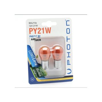 Photon PY21W Turuncu Amber 93 Ampül Şaş Tırnak İkili Paket Sinyal Ampülü