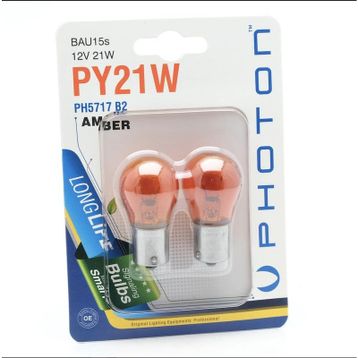 Photon PY21W Turuncu Amber 93 Ampül Şaş Tırnak İkili Paket Sinyal Ampülü
