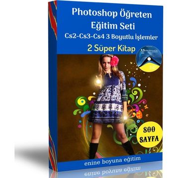 Photoshop Öğreten Kitap Seti 2 Kitap Enine Boyuna Eğitim
