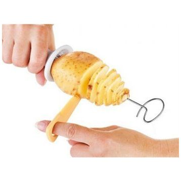 Pi İthalat Çubukta Patates Cips Yapma Spiral Patates Dilimleyici Aparat