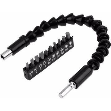 Pi İthalat Matkap Ucu Bükülebilir Oynar Vidalama Bits 30 cm Komple Set Uzatma Aparatı