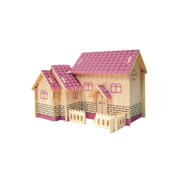 Pi İthalat Mor Ev 3D Ahşap Puzzle
