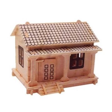 Pi İthalat Mor Ev 3D Ahşap Puzzle