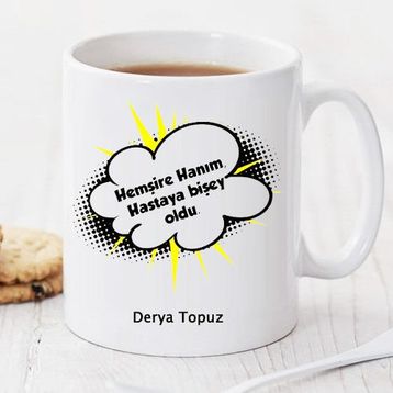 Pi İthalat Pi111 Hemşire Hanım Hastaya Bir şey Oldu Kişiye Özel Kupa