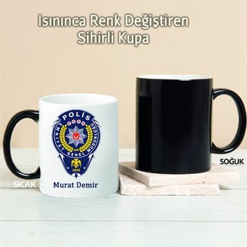Pi İthalat Pi190 Polis Kişiye Özel Sihirli Kupa