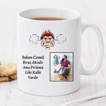 Pi İthalat Pi246 Sinirli Babam Kişiye Özel Sihirli Kupa