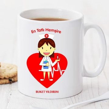 Pi İthalat Pi29 En Tatlı Hemşire Kişiye Özel Sihirli Kupa