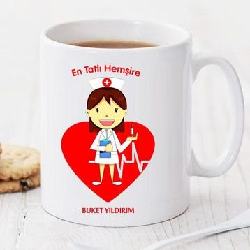 Pi İthalat Pi29 En Tatlı Hemşire Kişiye Özel Sihirli Kupa