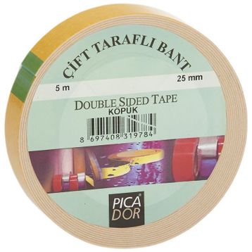 Picador 4301 25 mm X 5 mt Çift Taraflı Köpük Bant