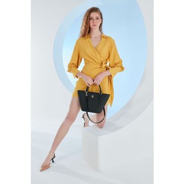 Pierre Cardin 05PO23Y1717 Print Siyah Kadın Omuz Çantası