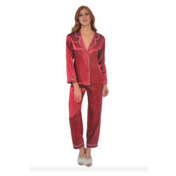Pierre Cardin 1200 Bordo Kadın Pijama Takımı