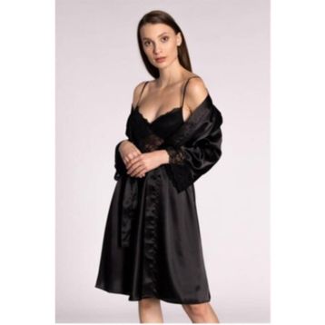 Pierre Cardin 13784 Saten Kadın Gecelik Sabahlık Takım